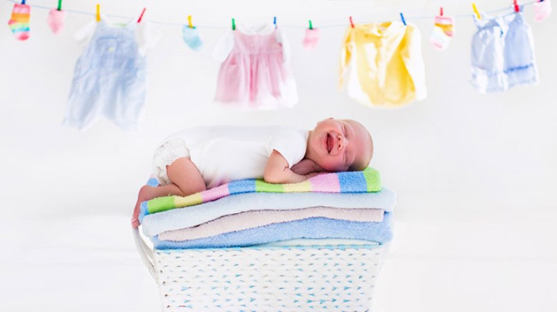 Sức khỏe em bé và bột giặt